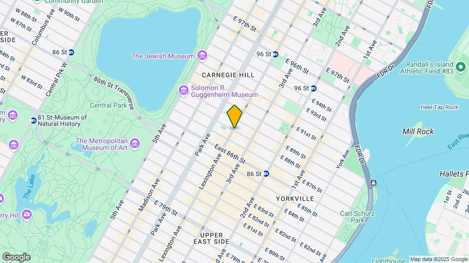 160 E 88th St Mapa y Detalles de la Ubicación
