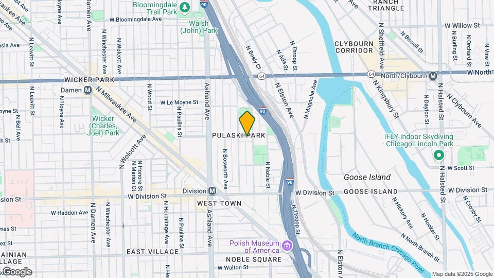 1441 W Blackhawk St Map and Location Details