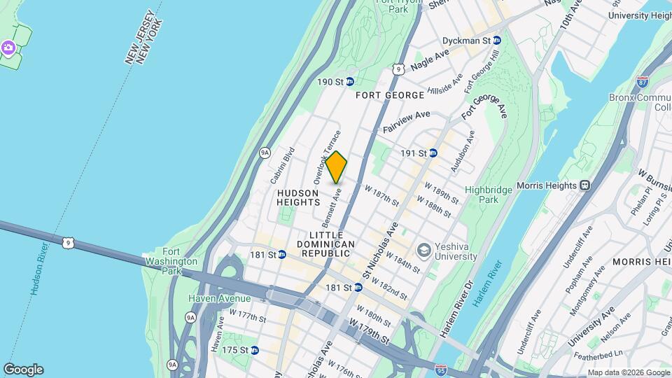 114 Bennett Ave Map and Location Details