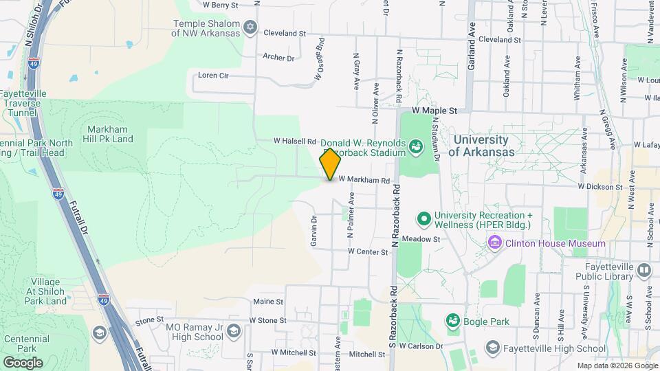 1655 W Markham Rd Map and Location Details