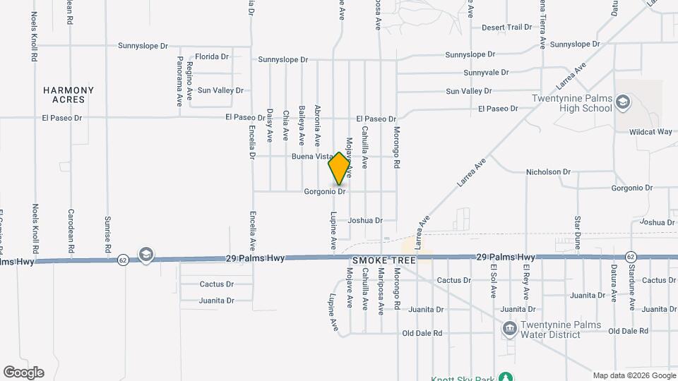 71940 Gorgonio Dr Mapa y Detalles de la Ubicación