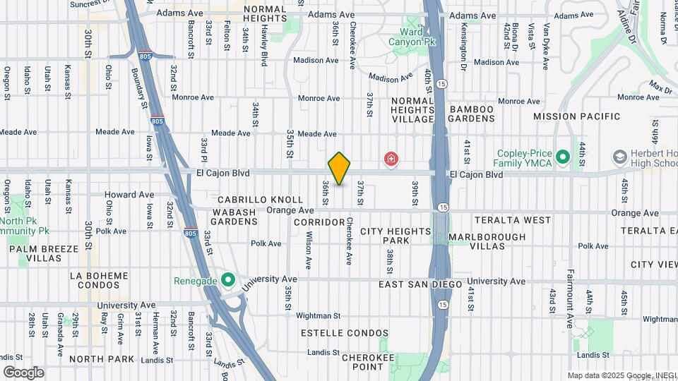 4256 Cherokee Ave Map and Location Details