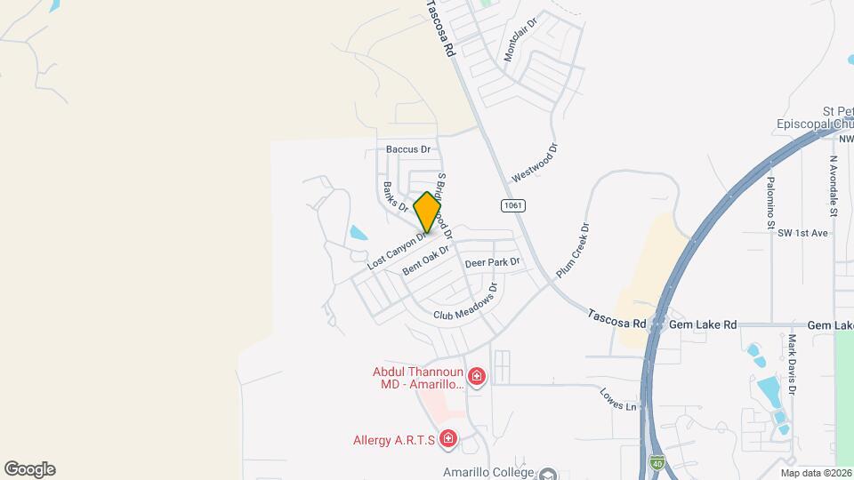 6807 Lost Canyon Dr Map and Location Details