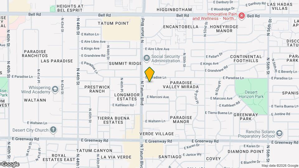 16023 N 48th Pl Map and Location Details