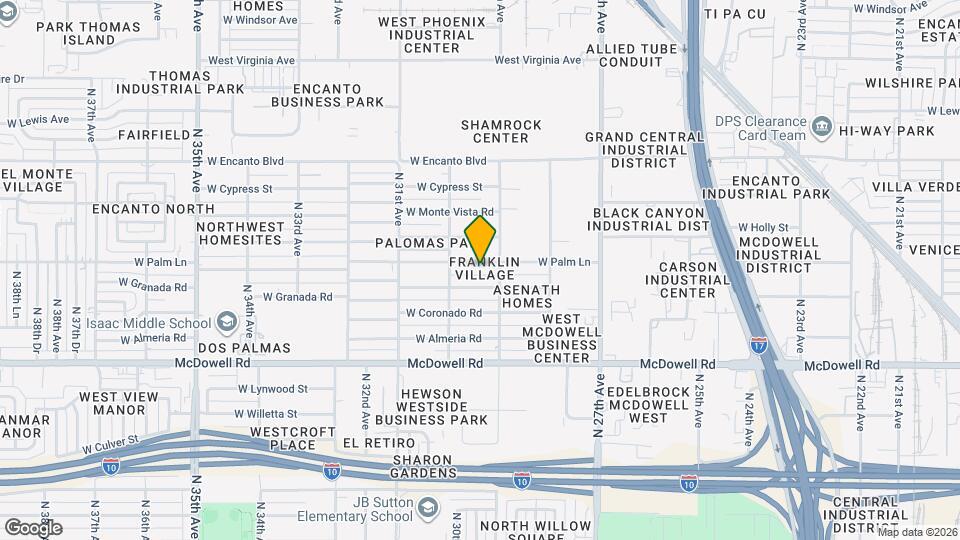 2919 W Palm Ln Map and Location Details
