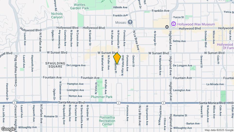 1408 N Poinsettia Pl Map and Location Details