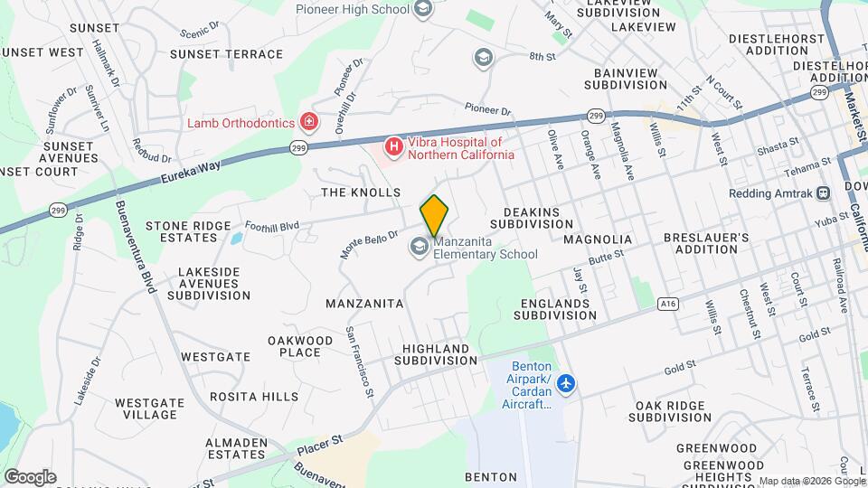 1225 Manzanita Hills Ave Map and Location Details
