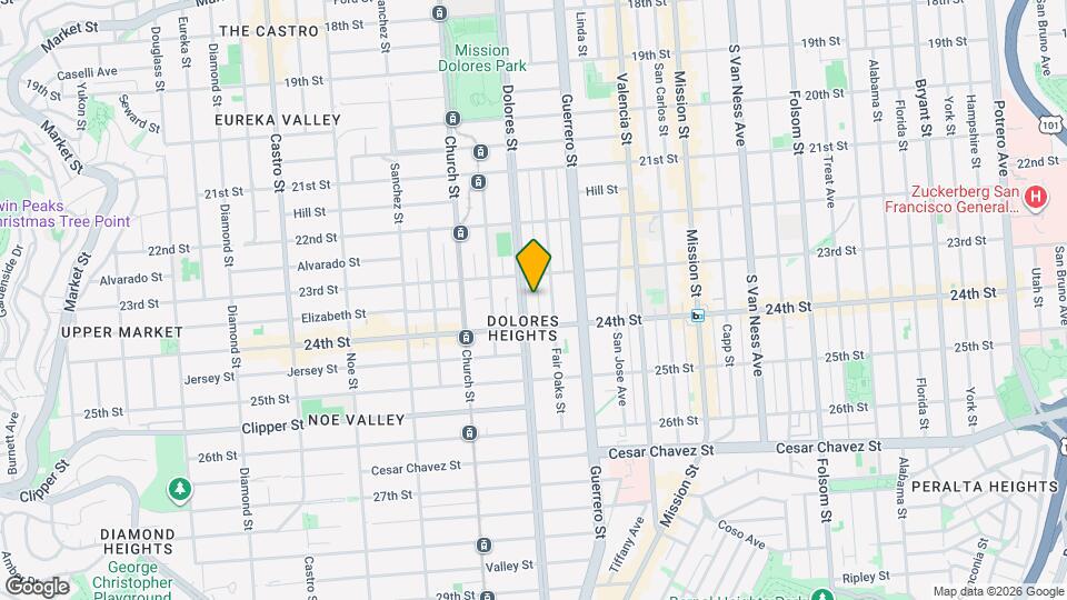 1043 Dolores St Map and Location Details
