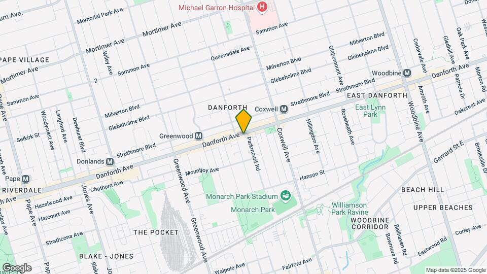 1435 Danforth Ave Map and Location Details