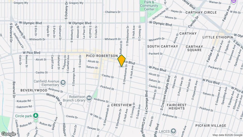 1436 S Bedford St Map and Location Details