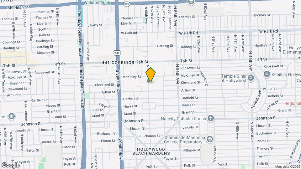 1321 N 58th Ave Map and Location Details