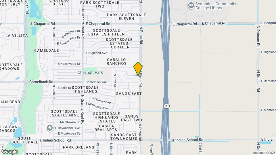 8731 E Minnezona Ave Mapa y Detalles de la Ubicación
