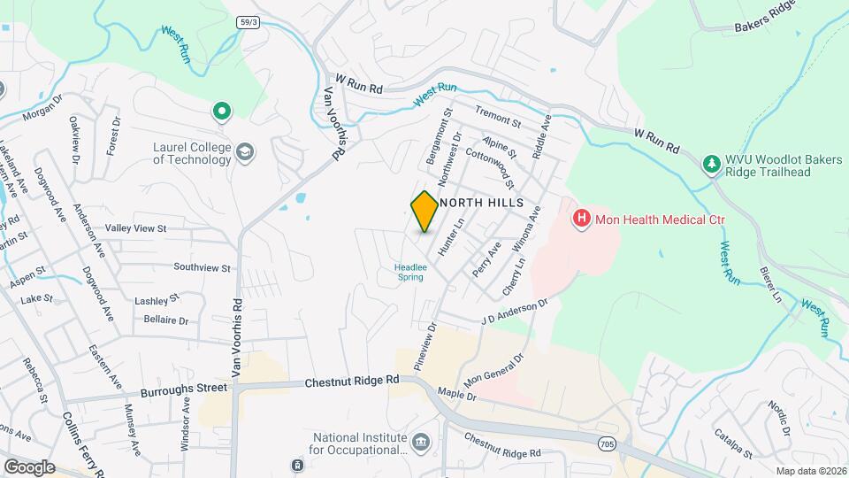 1343 Headlee Ave Map and Location Details