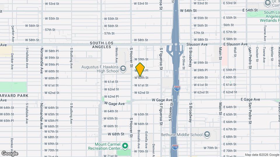716 W 60th St Mapa y Detalles de la Ubicación