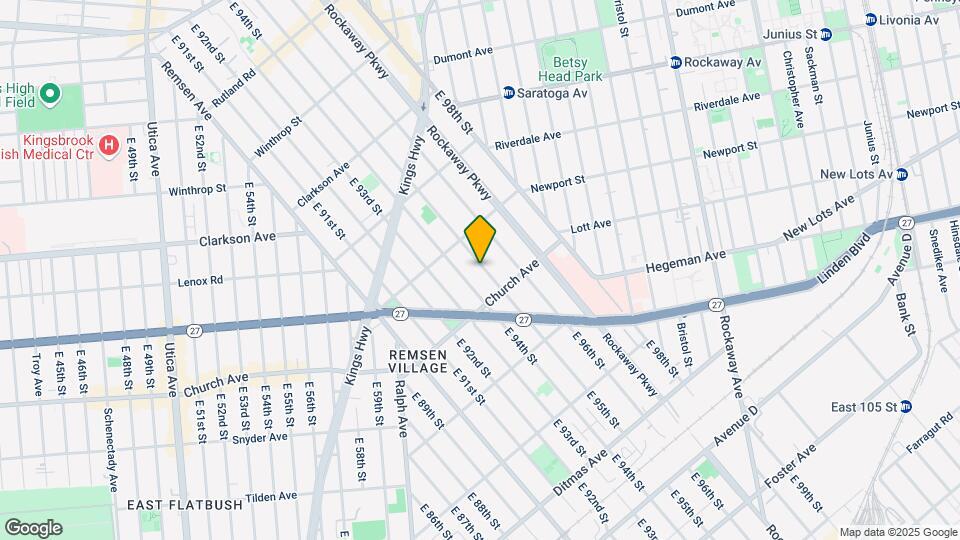 476 E 95th St Map and Location Details
