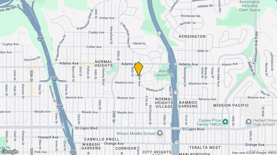 4630 Cherokee Ave Map and Location Details