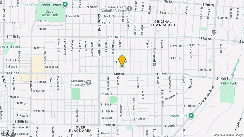 1343 Vine St Map and Location Details