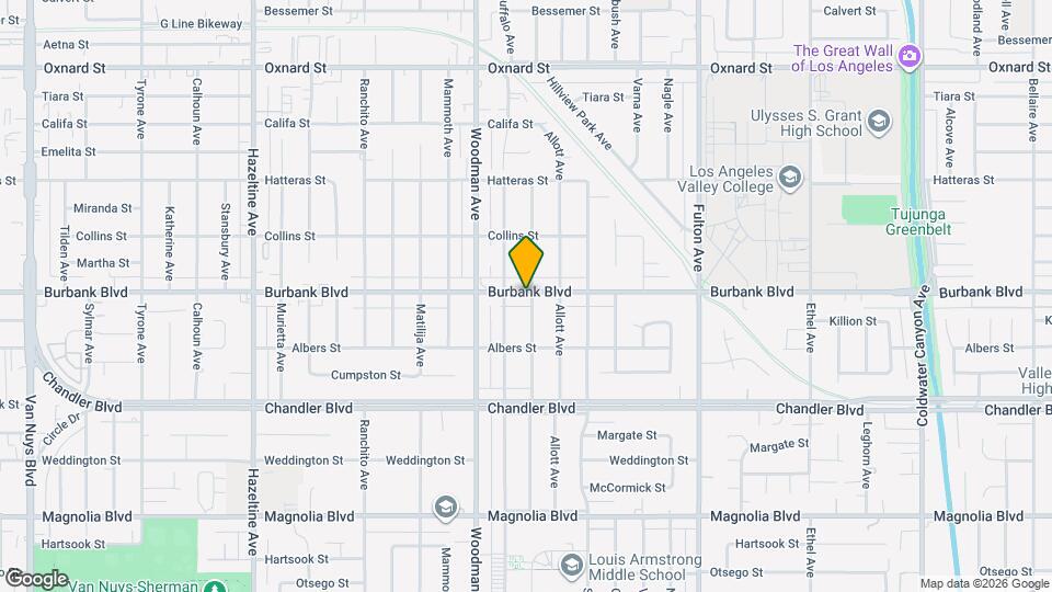 13600 Burbank Blvd Mapa y Detalles de la Ubicación