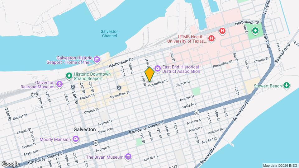 1616 Post Office St, Unit Apt 3 Map and Location Details