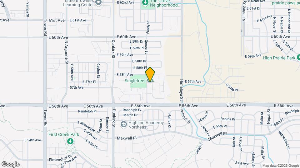 5735 N Genoa Way Map and Location Details