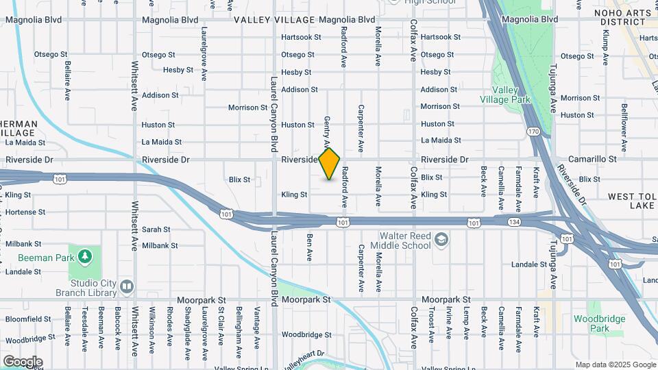 11925 Kling St Map and Location Details