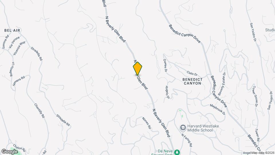 1105 N Beverly Glen Blvd Map and Location Details