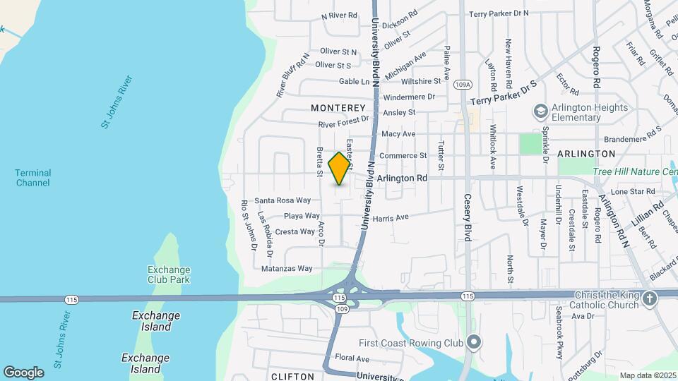 1217 Clock St Map and Location Details