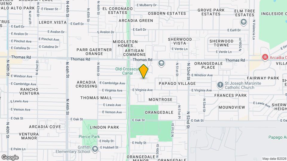 4847 E Cambridge Ave, Unit 2 Map and Location Details