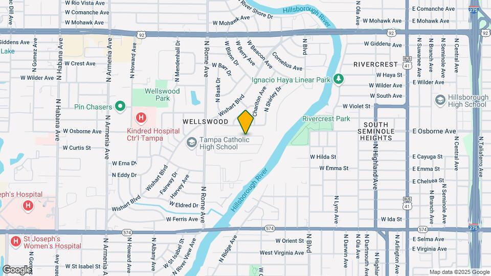 1516 W River Ln Map and Location Details