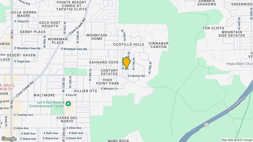 9414 N 17th St Map and Location Details