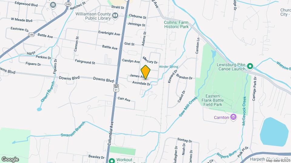 307 Avondale Dr Map and Location Details