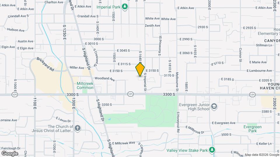 1647 E Woodland Ave Map and Location Details