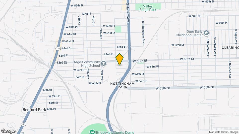 7236 W 63rd Pl Map and Location Details