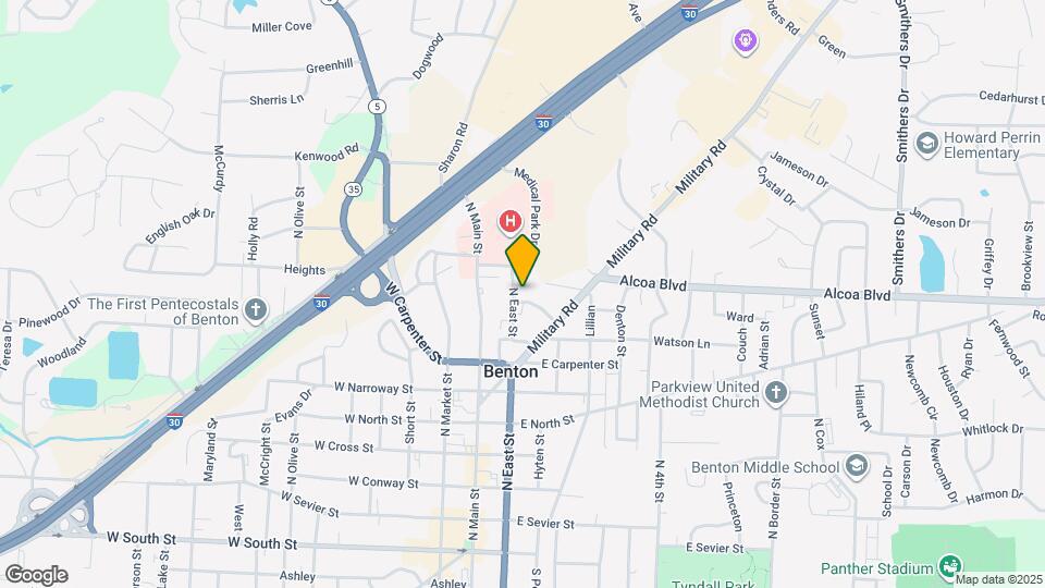 917 N East St Map and Location Details