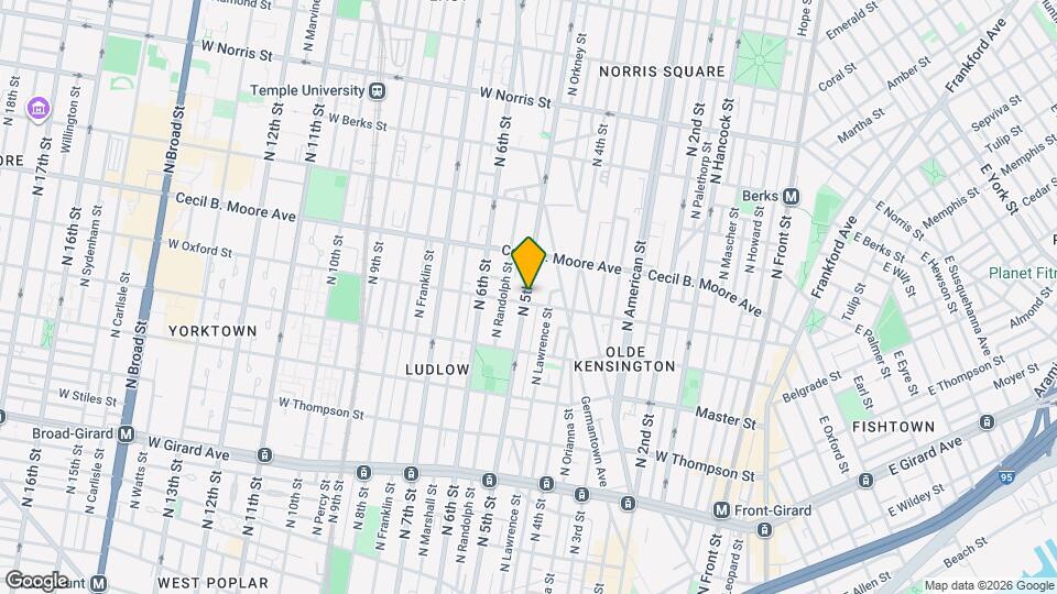 1651 N 5th St Map and Location Details