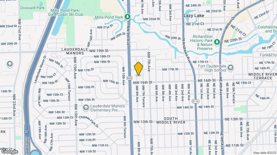 1614 NW 8th Ave Map and Location Details