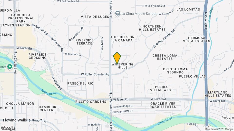 5225 N Whispering Hills Ln Map and Location Details