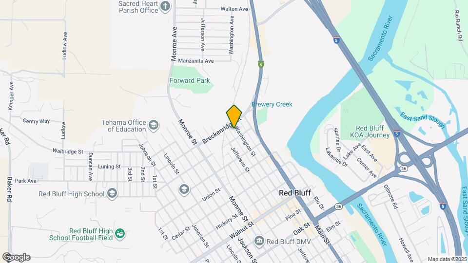 1323 Washington St Map and Location Details