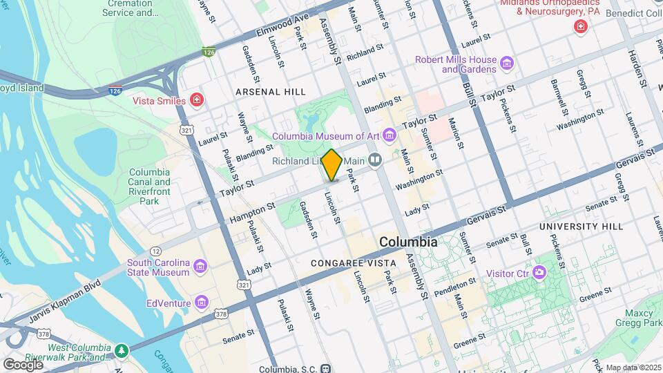 1432 Lincoln St Map and Location Details
