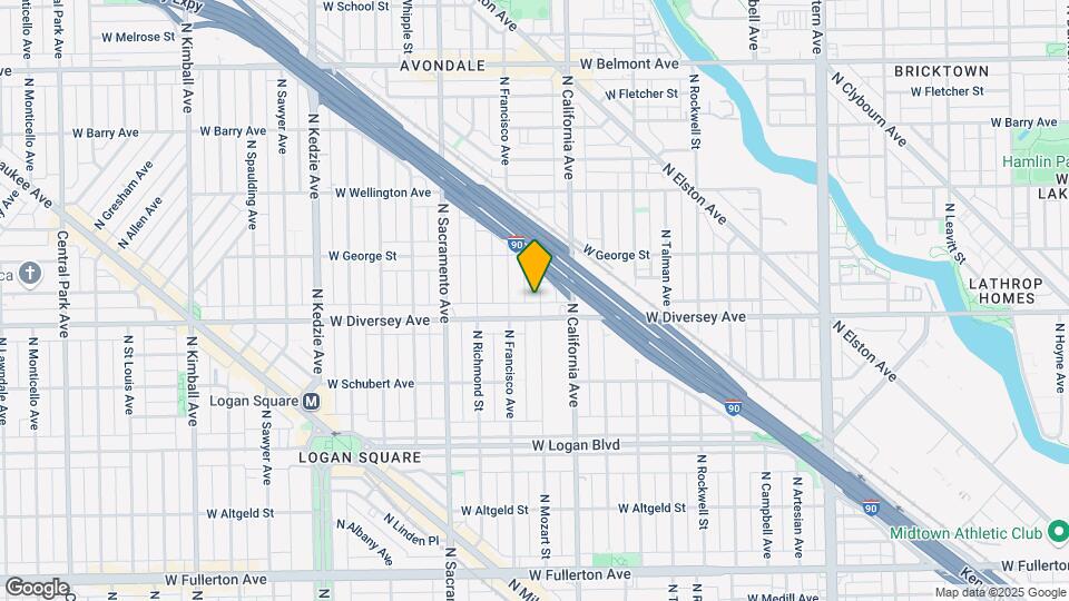 2814 N Mozart St, Unit 2R Map and Location Details