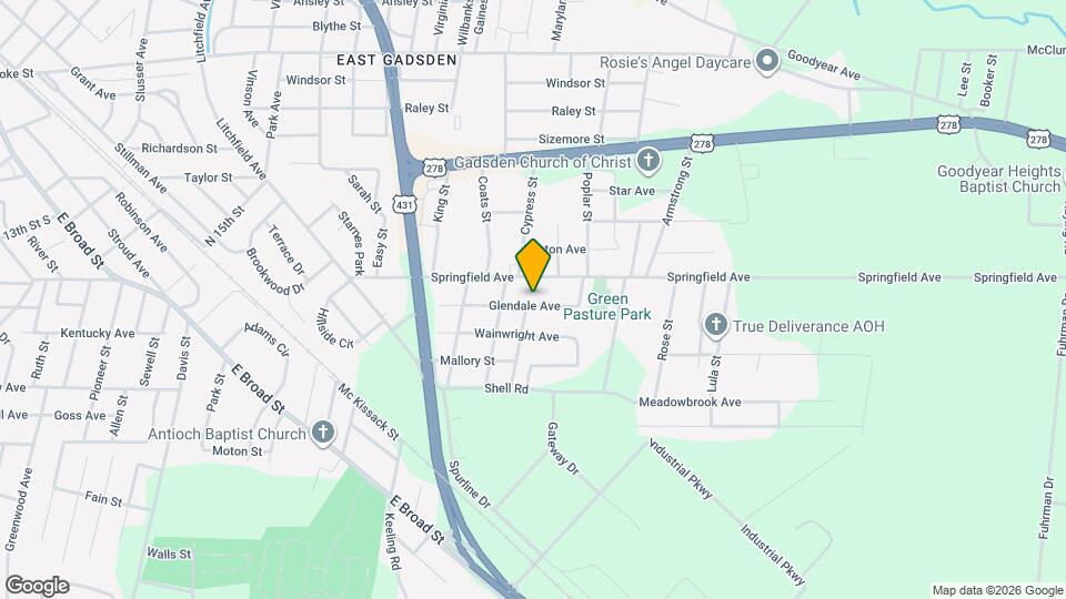 1036 Glendale Ave Map and Location Details