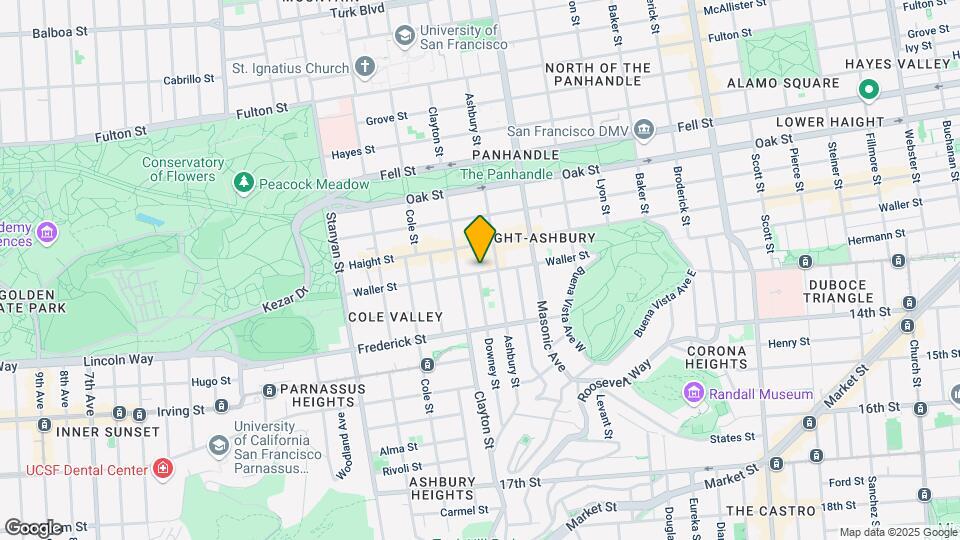 1440 Waller St Mapa y Detalles de la Ubicación