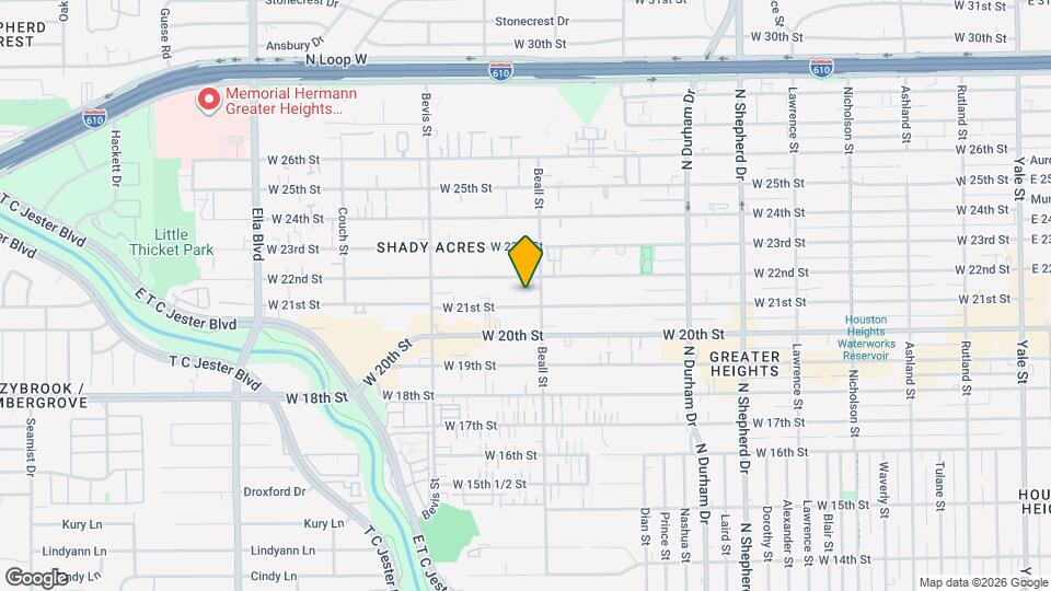 1111 W 21st St Map and Location Details