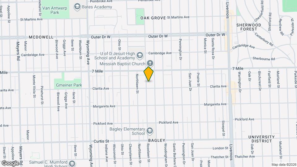 18930 Roselawn St Map and Location Details