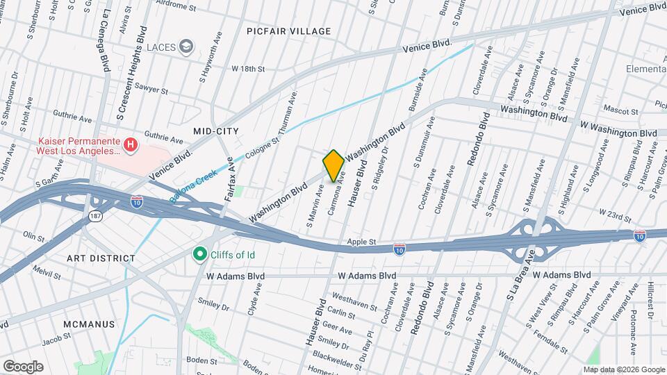 2213 Carmona Ave Map and Location Details