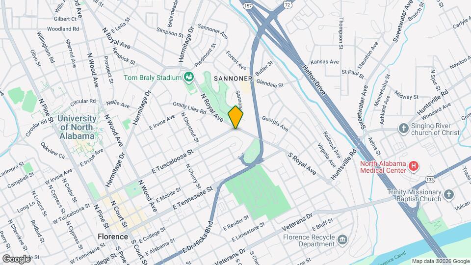 233 N Royal Ave Map and Location Details