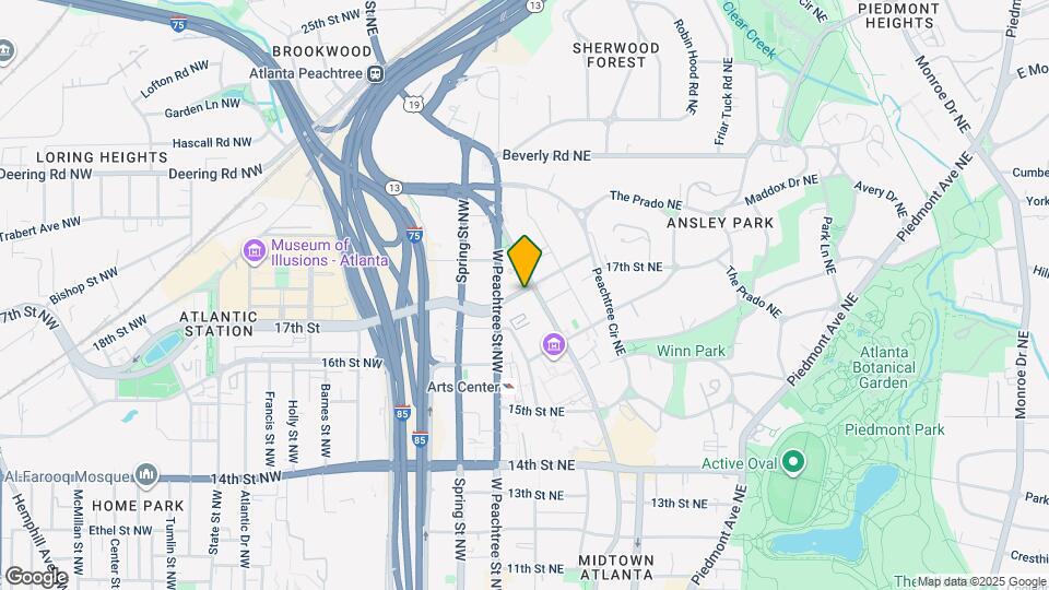 1382 Peachtree St NE, Unit 2-1907 Map and Location Details