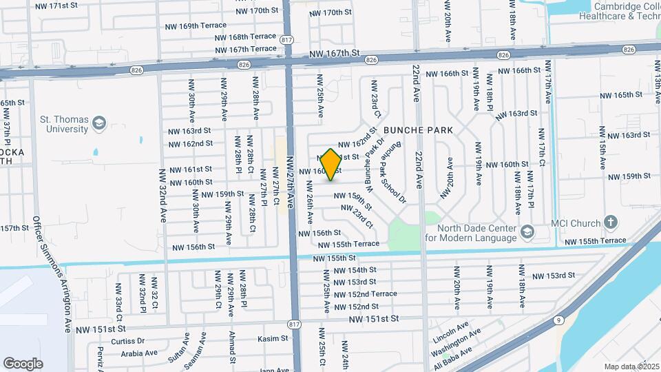 2510 NW 159th Terrace Map and Location Details