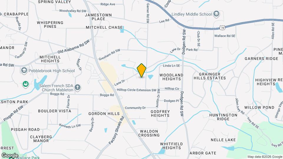 377 Waterbluff Dr SW Map and Location Details