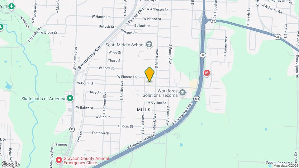 615 W Coffin St Map and Location Details